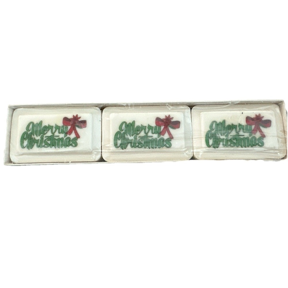 Kathrine Gray Vintage‎ Merry Christmas French- Milled Soap Pack Of 3